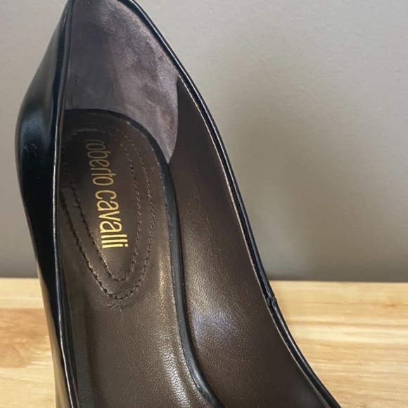 🔻SALE🔻ROBERTO CAVALLI🔹EXCELLENT CONDITION • BLACK LEATHER • AUTHENTIC - Picture 8 of 10